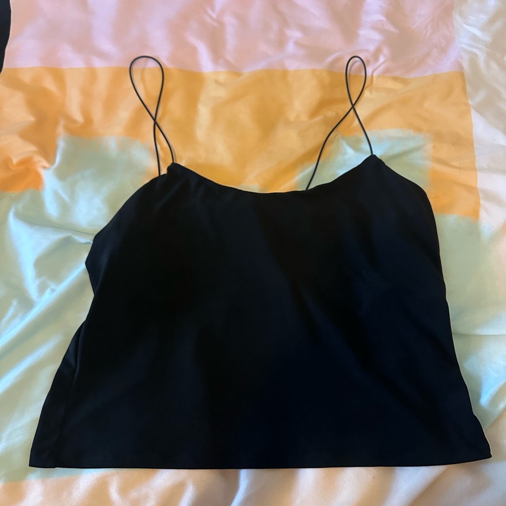 Leith Black Tank with built in bra